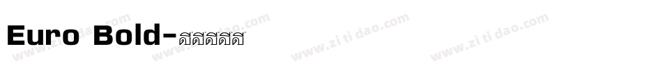 Euro Bold字体转换